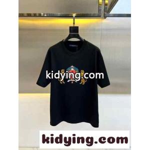 エンベリッシュドコットンTシャツ ルイ・ヴィトン Tシャツ コピー ブラックkid26ieOnmy