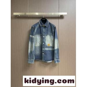 サンフェードエフェクトデニム ロングスリーブシャツ ルイ・ヴィトン シャツ コピーkid26neKvaq
