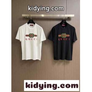 おしゃれ グッチ コピーブランド Tシャツ コピー クルーネック ロゴプリント コットン 半袖Tシャツkid26yau0Xb