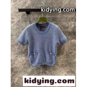 ファインコットン クルーネック トップ グッチ コピー ニット コピー ショートスリーブkid26P1nO1r
