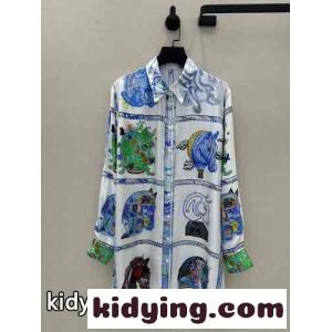 エルメス コピー ワンピース コピー 上品 エレガント プリント チュニックシャツkid26nSXXPr