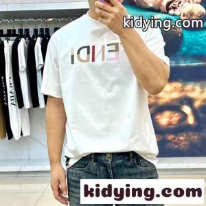 定番 カジュアル ロゴTシャツ フェンディ スーパーコピー Tシャツ コピー クルーネック ホワイトkid268D8fWn