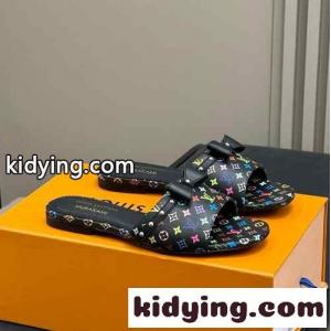 ルイ･ヴィトン × 村上隆 LV × TM 6AM ミュール スーパーコピー ブラックkid26C0v4vC