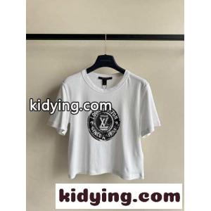 ルイ・ヴィトン Tシャツ コピー LVスタンプ クロップトップ レディース トップスkid261n8b8n