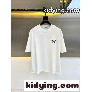 シンプル 刺繍入り トムブラウン コピーブランド Tシャツ コピー クルーネック 半袖Tシャツ ホワイトkid26bOzaaC