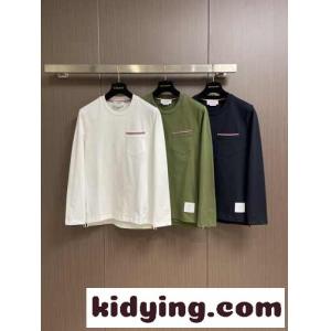 カジュアル おしゃれ トムブラウン ブランド コピー Tシャツ コピー 長袖Tシャツ クルーネックkid26n0vO1n