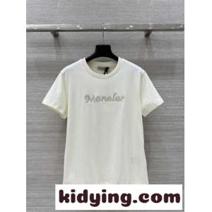 シンプル ロゴ入り コットン 半袖Tシャツ モンクレール コピーブランド Tシャツ コピー ベージュkid26HDe8Xn