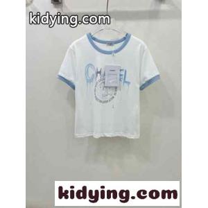 カジュアル おしゃれ コットン 半袖Tシャツ シャネル スーパーコピー Tシャツ コピー ホワイトkid26rSvOfa