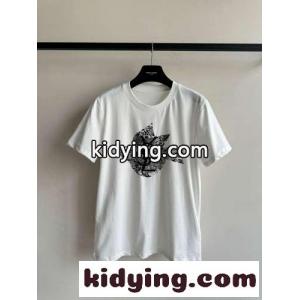 シンプル ロゴ プリント 半袖Tシャツ イヴ・サンローラン コピー Tシャツ コピー ホワイトkid26vGj8re
