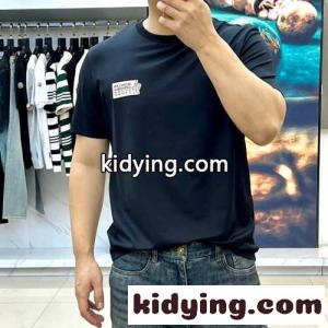 シンプル カジュアル クルーネック 半袖Tシャツ モンクレール コピーブランド Tシャツ コピー ブラックkid2645nKje