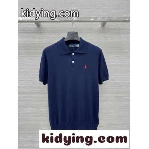 シルク＆ウール 半袖 ニットポロ ラルフローレン ニットウェア コピー ネイビーkid26e81LDm