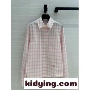 定番 可愛い チェック柄 コットンシャツ ロエベ コピー シャツ コピー レディースkid26nK5b8r