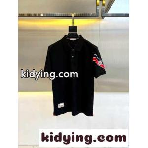 洗練された カジュアル ポロシャツ モンクレール コピー 半袖Tシャツ コピー コットンピケ ブラックkid2699PPfi