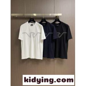 アルマーニ コピーブランド Tシャツ コピー シンプル カジュアル クルーネック 半袖Tシャツkid26C05jSj