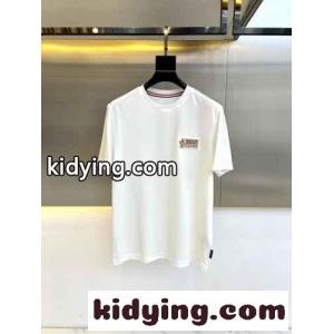 シンプル カジュアル クルーネック 半袖Tシャツ モンクレール コピーブランド Tシャツ コピー ホワイトkid26TDKbqy