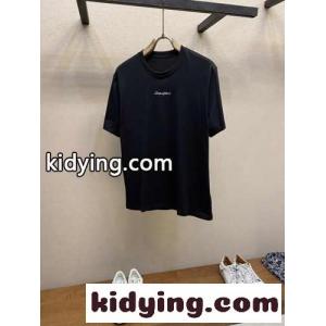 ドルチェ&ガッバーナ コピー Tシャツ コピー シンプル ロゴ 刺繍入り 半袖Tシャツ コットン ブラックkid26bKj81b