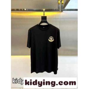 シンプル 合わせやすい プリント 半袖Tシャツ モンクレール コピー Tシャツ コピー ブラックkid26Kbmyeu
