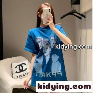 プリント オーバーサイズ 半袖Tシャツ バレンシアガ スーパーコピー Tシャツ コピー ユニセックスkid26PfySLf