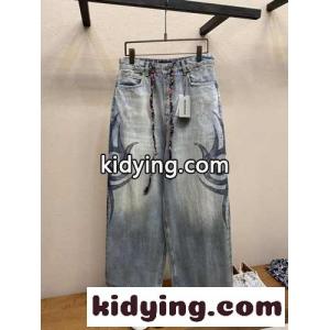 Y2K ストレッチ ニー Baggy デニムパンツ バレンシアガ コピー ジーンズ コピー ユニセックスkid26bODaKD