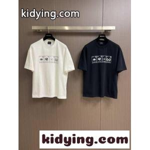 お洒落 合わせやすい プリント 半袖Tシャツ バレンシアガ コピーブランド Tシャツ コピー コットンkid26aW59Xn