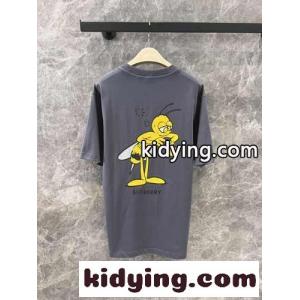 可愛い ユニセック スプリント コットンTシャツ バーバリー ブランド コピー 半袖Tシャツ コピー グレーkid26SfK11r