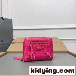 上品 高級感 コンパクトウォレット バレンシアガ コピーブランド 財布 コピー 二つ折り財布 ローズレッドkid264PLP5j