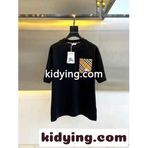 お洒落 コットン 半袖Tシャツ バーバリー コピーブランド Tシャツ コピー クルーネック ブラックkid26quaW1z