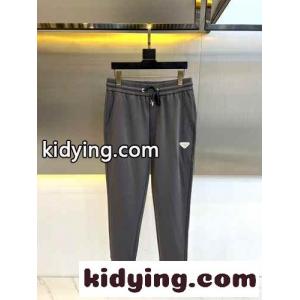 カジュアル 定番 ロゴ入り スウェットパンツ プラダ コピー パンツ コピー グレーkid26iuuaqC