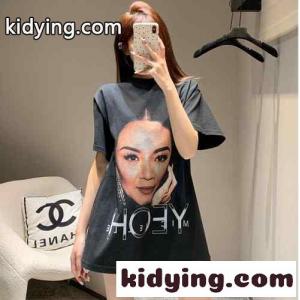 バレンシアガ コピー Tシャツ コピー プリント入り オーバーサイズ 半袖Tシャツ ユニセックスkid26mKjOLv