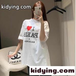 人気 カジュアル オーバーサイズ 半袖Tシャツ バレンシアガ コピー Tシャツ コピー ホワイトkid26L151re