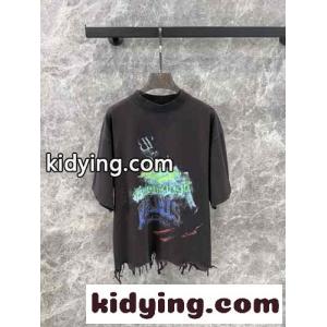 プリント入り コットン 半袖Tシャツ バレンシアガ コピー Tシャツ コピー ユニセックスkid26jq8bmC