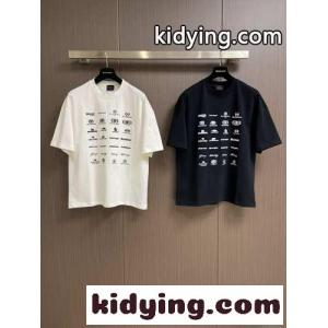 バレンシアガ コピー Tシャツ コピー コットン お洒落 合わせやすい プリント 半袖Tシャツkid26zSP5fq