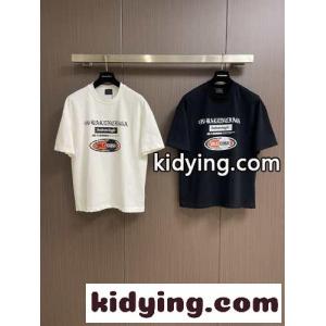 バレンシアガ コピーブランド Tシャツ コピー 定番 カジュアル プリント入り 半袖Tシャツkid26feCqWb