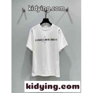 ユニセックス プリント 半袖Tシャツ クロムハーツ コピー Tシャツ コピー コットン ホワイトkid26ua4HTD