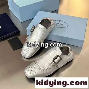 プラダ ブランド コピー シャッフル フリンジ付 モンクストラップシューズ スーパーコピー シルバーkid26rei0bC
