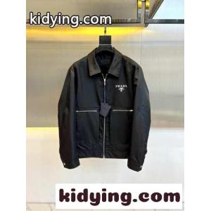 大人 上品 カジュアル ブルゾン プラダ ブランド コピー ジャケット コピー ブラックkid264LzmKj