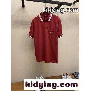 カジュアル コットン 半袖 ポロシャツ グッチ コピーブランド Tシャツ コピー メンズ トップス レッドkid261LruSn