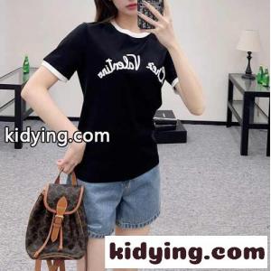 定番 カジュアル コットン 半袖Tシャツ ヴァレンティノ ブランド コピーややあり Tシャツ コピー ブラックkid26y8zamy