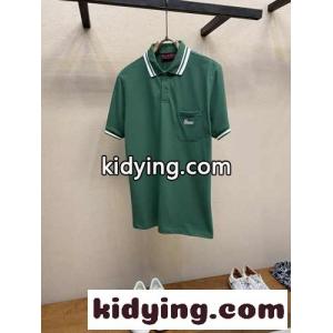 カジュアル コットン 半袖 ポロシャツ グッチ コピー Tシャツ コピー メンズ トップス グリーンkid26ObOHXr