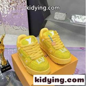 目を惹く キラキラ LV トレイナー マキシ スニーカー ルイ・ヴィトン スニーカー コピー イエローkid26PnyqSj