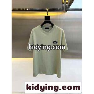 シンプル ロゴ入り コットン 半袖Tシャツ プラダ スーパーコピー Tシャツ コピー グリーンkid26nWLj0D