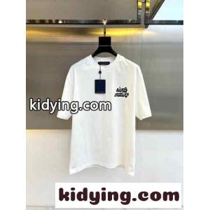 定番 お洒落 ロゴ 半袖Tシャツ ルイ・ヴィトン Tシャツ コピー コットン ホワイトkid26y4LTDy