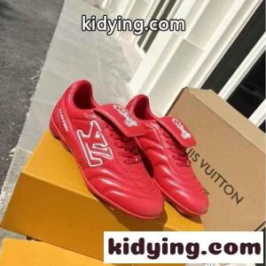 2026春夏新作～LV フットプリント サッカー スニーカー ルイヴィトン コピー スーパーコピー レッドkid260nqOfC