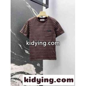 人気 カジュアル ボーダー柄 半袖Tシャツ ミュウミュウ コピーブランド Tシャツ コピー 合わせやすいkid26ryqObi