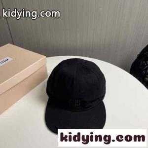 シンプル 合わせやすい ミュウミュウ コピー キャップ 偽物 帽子 ブラックkid26D4zGza