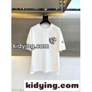 シンプル モンクレール コピー Tシャツ コピー クルーネック 半袖Tシャツ ホワイトkid26fyqeOD