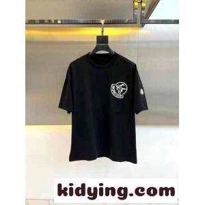 シンプル モンクレール コピー Tシャツ コピー クルーネック 半袖Tシャツ ブラックkid26jKLrCq