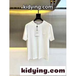 モンクレール コピー Tシャツ コピー シンプル クルーネック 半袖Tシャツ ホワイトkid26yaiqGj