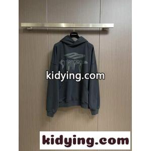 ユニセックス 3B Liquified Hoodie バレンシアガ コピーブランド パーカー コピー ブラックkid26LXTHjm