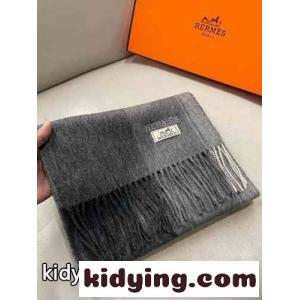 エルメス ブランド コピー スカーフ コピー シンプル 上品 カシミヤ マフラー グレーkid260HH5Pz